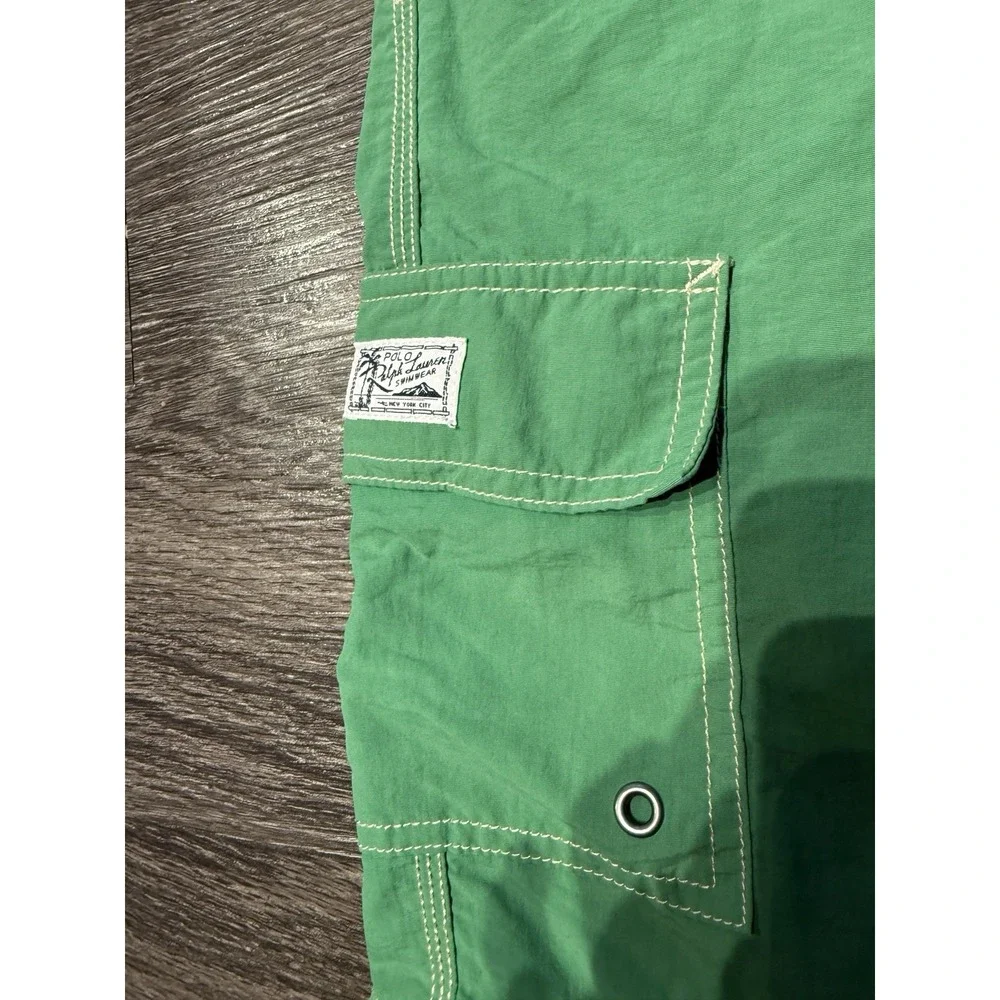 Polo Ralph Lauren Swim Trunks Adult Large Green‎ Pony Shorts Beach Pool